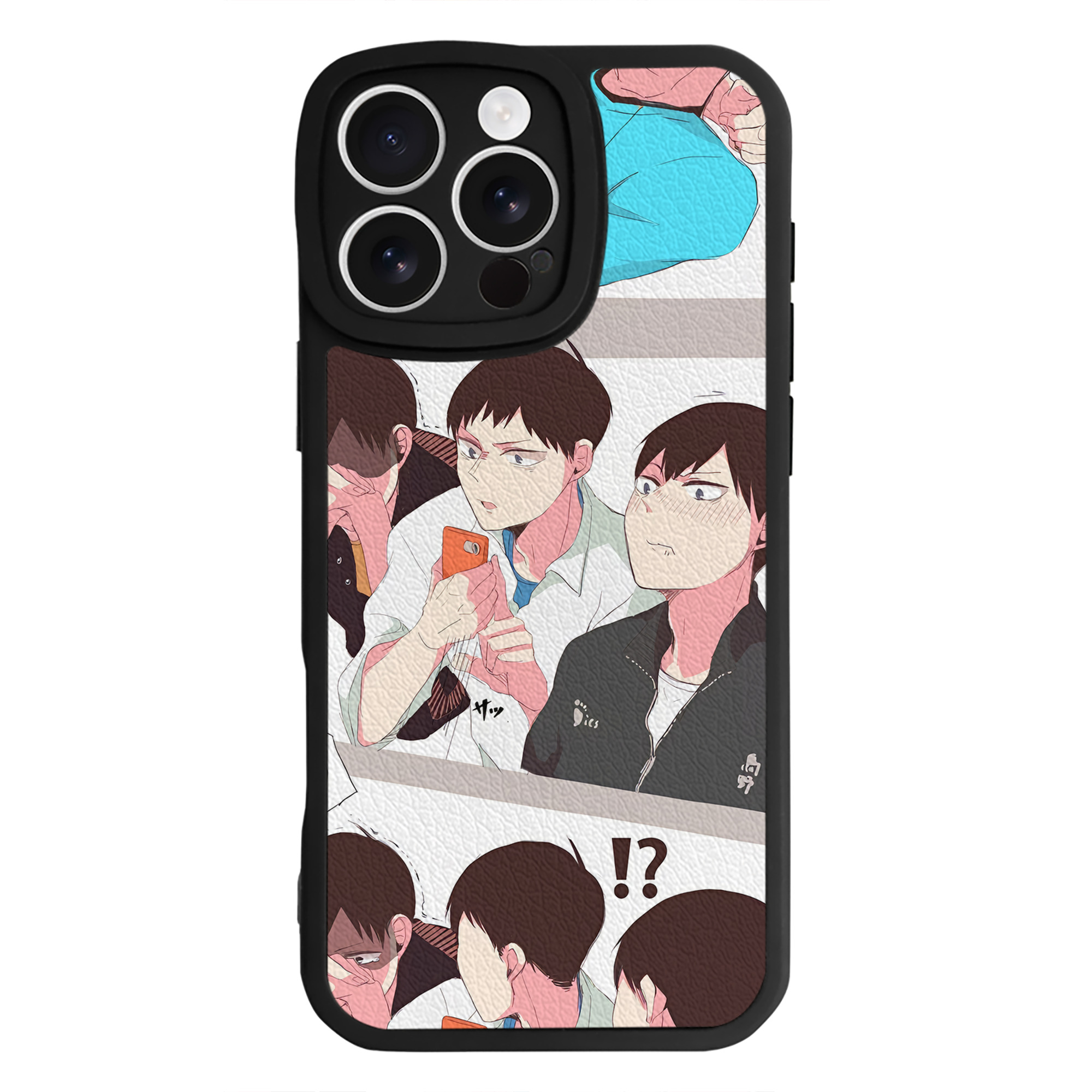 （画像用） ハイキュー!! Haikyu!! 【iPhone 16シリーズ対応】シリコンスマホケース（レザー調） 材質：シリコン
